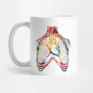 Human heart and lungs Mug